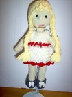 Hand crochet doll with 4 outfits, braids  #25     a — photo 2