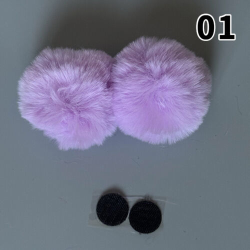 8CM Plush Bear Ear Electric Helmet Decors Accessories Sticker Cosplay Styling - Picture 13 of 29