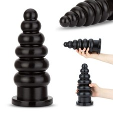 Soft Ribbed Huge Extra Large Super Big Anal Stretcher Butt Plug Dildo Sex Toy