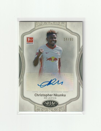 Christopher Nkunku #TO-CN 2021 Topps Tier One Bundesliga Autographs card