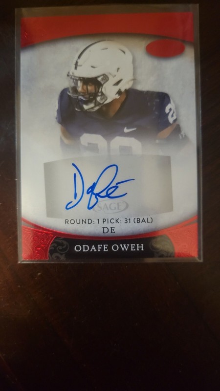 Odafe Oweh Rookie AUTOGRAPH 2021 Aspire  Mint To Near Mint Condition Baltimore R
