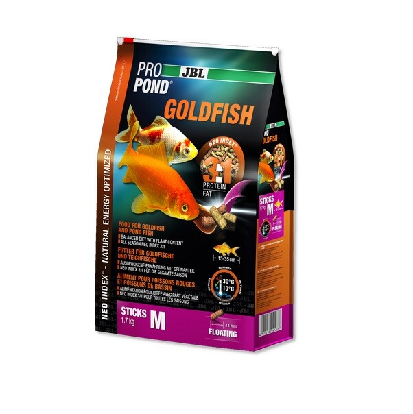 MANGIME JBL PROPOND GOLDFISH M - STICKS 1,7 KG  PER PESCI ROSSI DI TAGLIA MEDIA