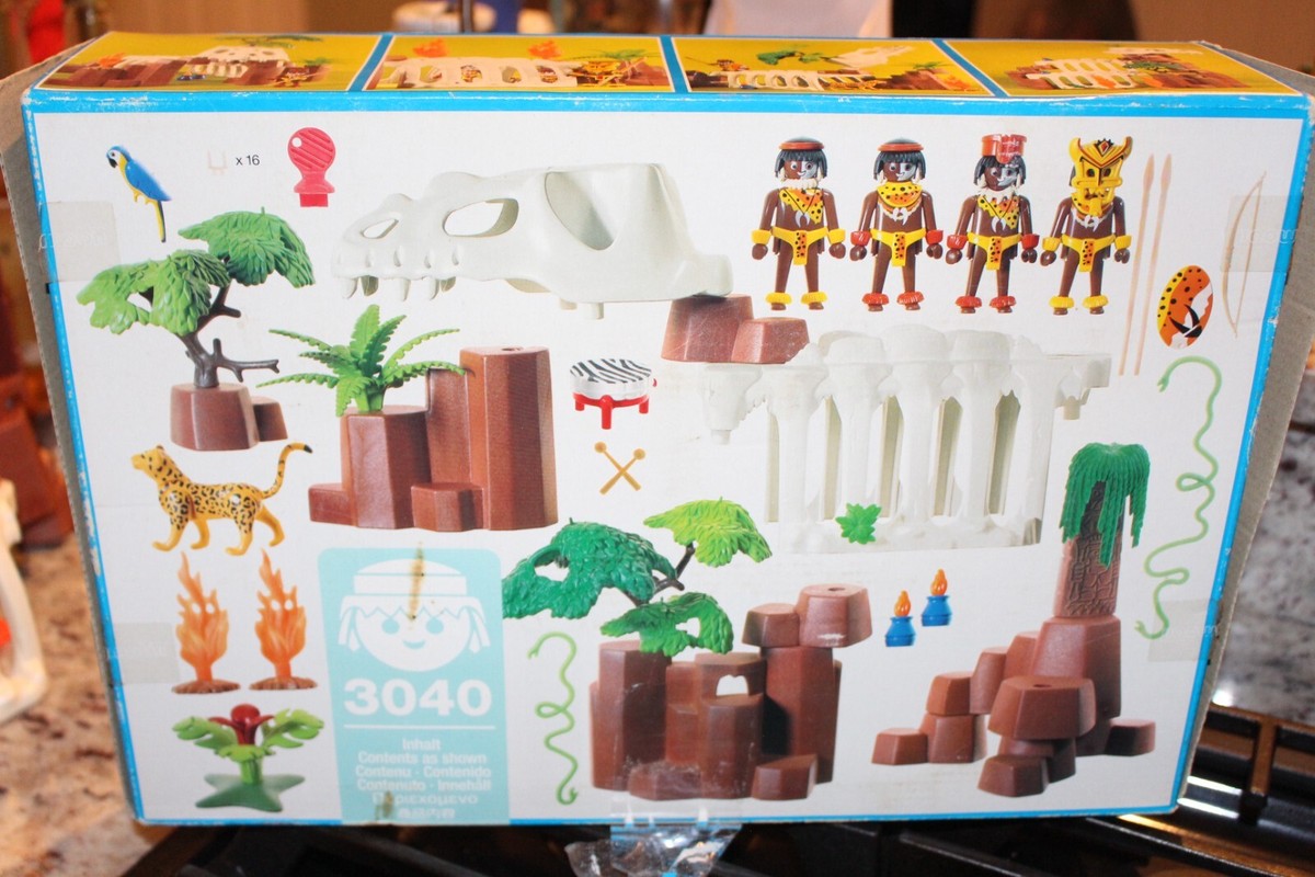 Vintage PLAYMOBIL 3040 Jungle Dinosaur African Tribesman 100