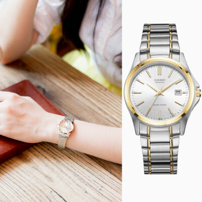 Casio Two-Tone Women\'s Watch, Silver & Gold, 7” Length Casio LTP-1183G-7A Analog Two-tone Gold Stainless Steel  main image 4