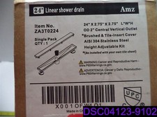 Neodrain 24" Linear Shower Drain w Tile Insert Grate P/N ZA3T0224