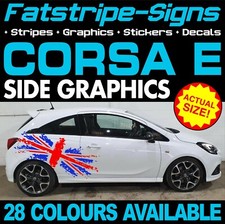 to fit VAUXHALL CORSA E GRAPHICS STICKERS STRIPES DECALS OPEL VXR SXI GSI TURBO