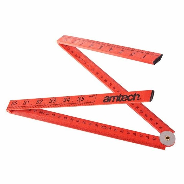 Folding Rules DIY & Tools 1 Metre Folding Plastic Ruler Metric Imperial