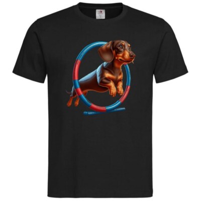 T-Shirt Dackel Dachshund Teckel Jagdhund Jagt Dackelwelpe Dackelschule D 402894s
