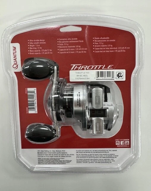 QUANTUM " THROTTLE " BAITCAST REEL 7+1 BEARINGS RIGHT HAND **NEW ** - Image 2 of 2