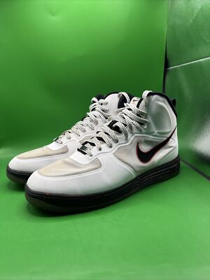 Nike Air Lunar Force 1 White Red Black Dotted Shoes 13 Mens 580616-100 2012