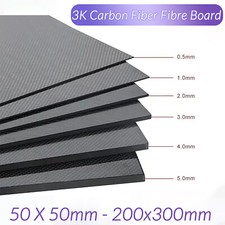 0.2mm 0.5mm 1mm 1.5mm 2mm 3mm 4mm 5mm Carbon Fiber Fibre Board Sheet 50mm-300mm