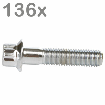 136  Felgenschrauben M7x32 Stahl verchromt für BBS Rial Schmidt O.Z. Dynatech Ca