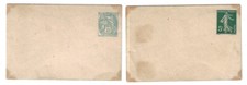 France: 1905; 2 Postal Stationery, type cover, VF, uncirculated, stains, EBFR004