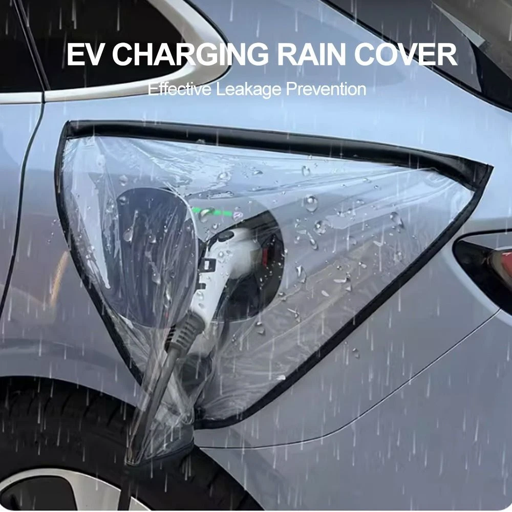 Charging electric outlet car in rain