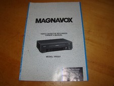 LOT OF 3 ON MAGNAVOX COLOR TELEVISION  VCR OWNERS MANUALS VR9261