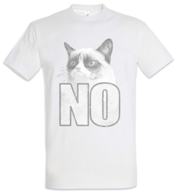 Grumpy No T-Shirt Cat Cats Fun Geek Nerd Social Interaction Introverts Real Life