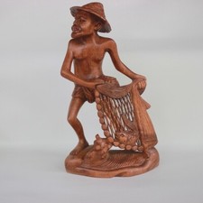 Handmade Craft Statue Wood Balinese Indonesian