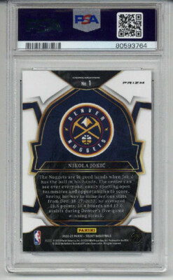 2022-23 Panini Select - Concourse Nikola Jokić #1 Zebra Prizm for