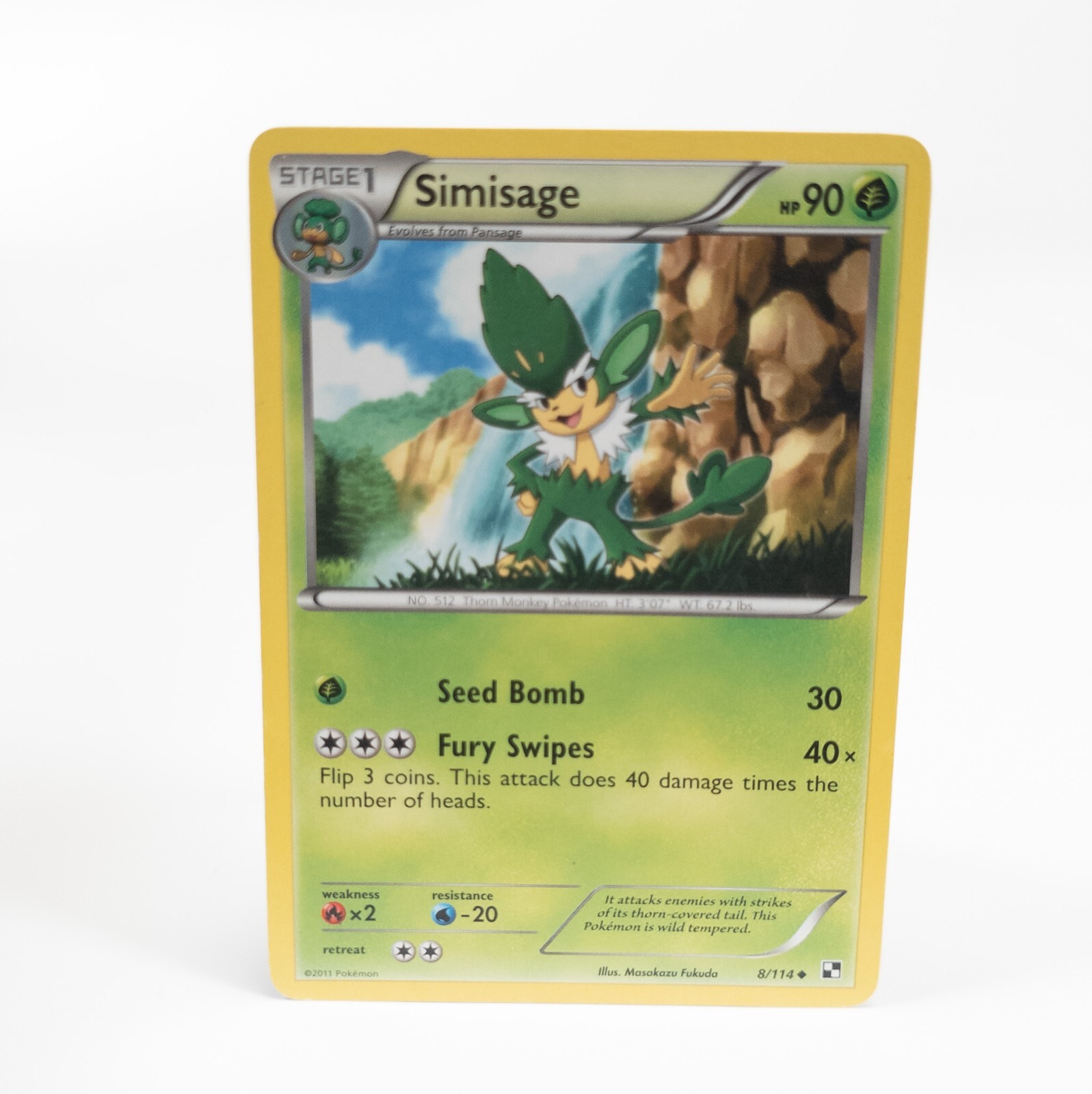 Simisage 8/114 Pokemon Black and White Uncommon NM