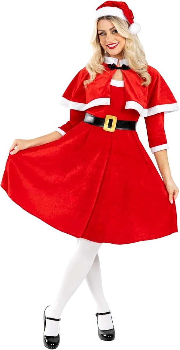 Papá Noel Traje De Sra Claus Dress Disfraz Santa Claus Mujer