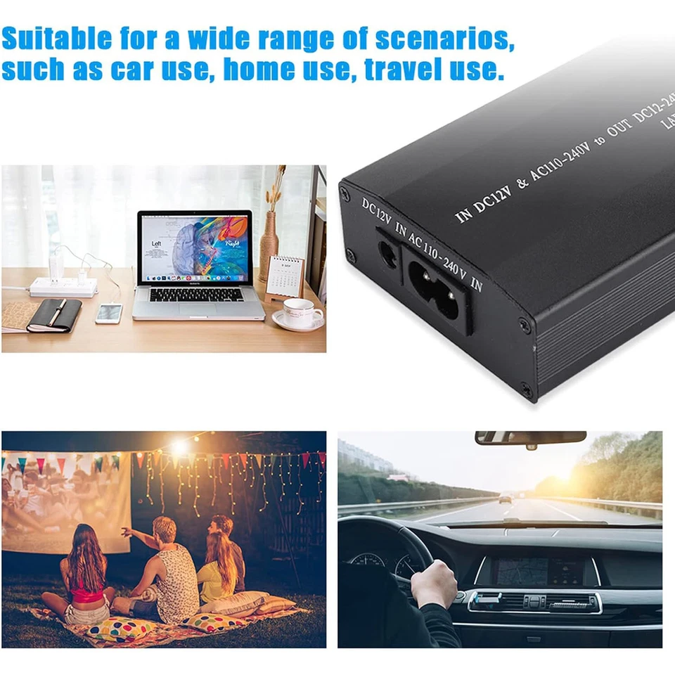 Notebook-Netzteil Universal-Laptop-Ladegerät Charger Car Power Supply Adapter DE - Bild 3 von 4