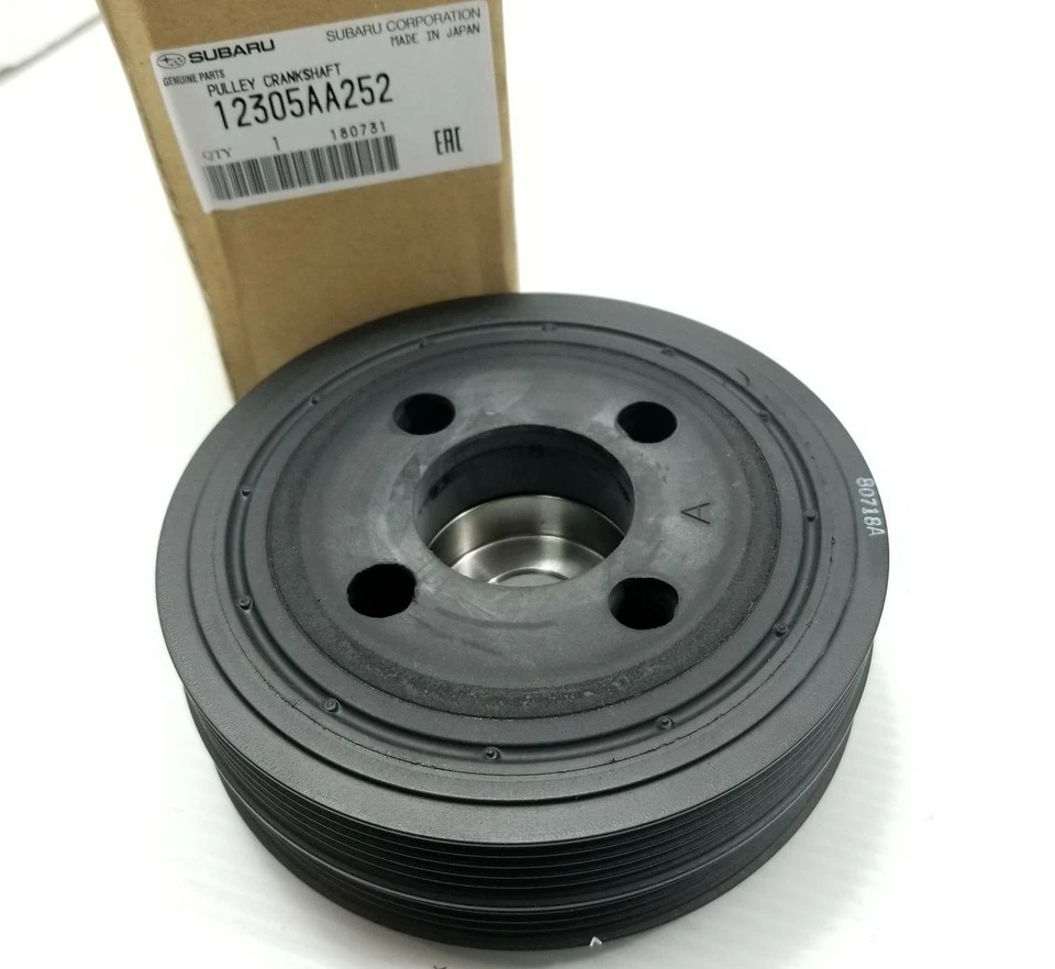 Nuevo Genuino OEM Subaru 12305AA252 Equilibrador Armónico Amortiguador Cigüeñal Polea Foto 3 de 4