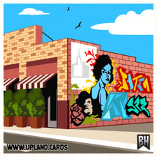 Murals in Downtown Upland / Block Chain Heroes NFT Series 1 Uncommon - MINT# 522