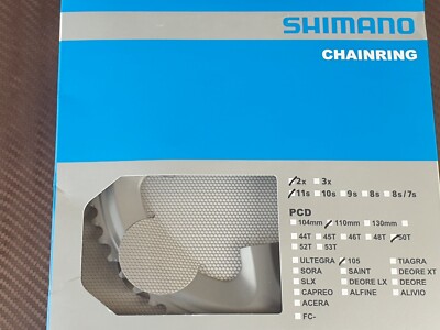 Shimano 105 FC-5800 Kettenblatt 50t außen Kettenblatt für Double 5800 (NEU) silber