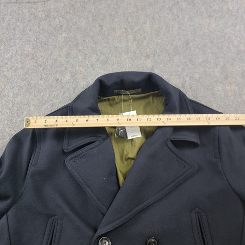 Todd Snyder New Italian Wool Cashmere Pea Coat size XL Navy Blue Double Breasted - Picture 9 of 14