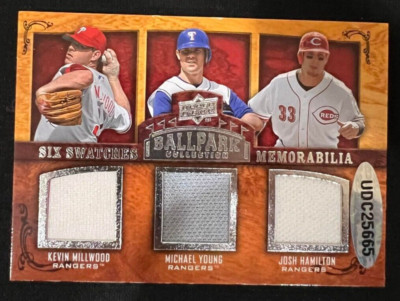 2008 UD Ballpark Collection #273 Six Swatch Jersey Texas Rangers Houston Astros