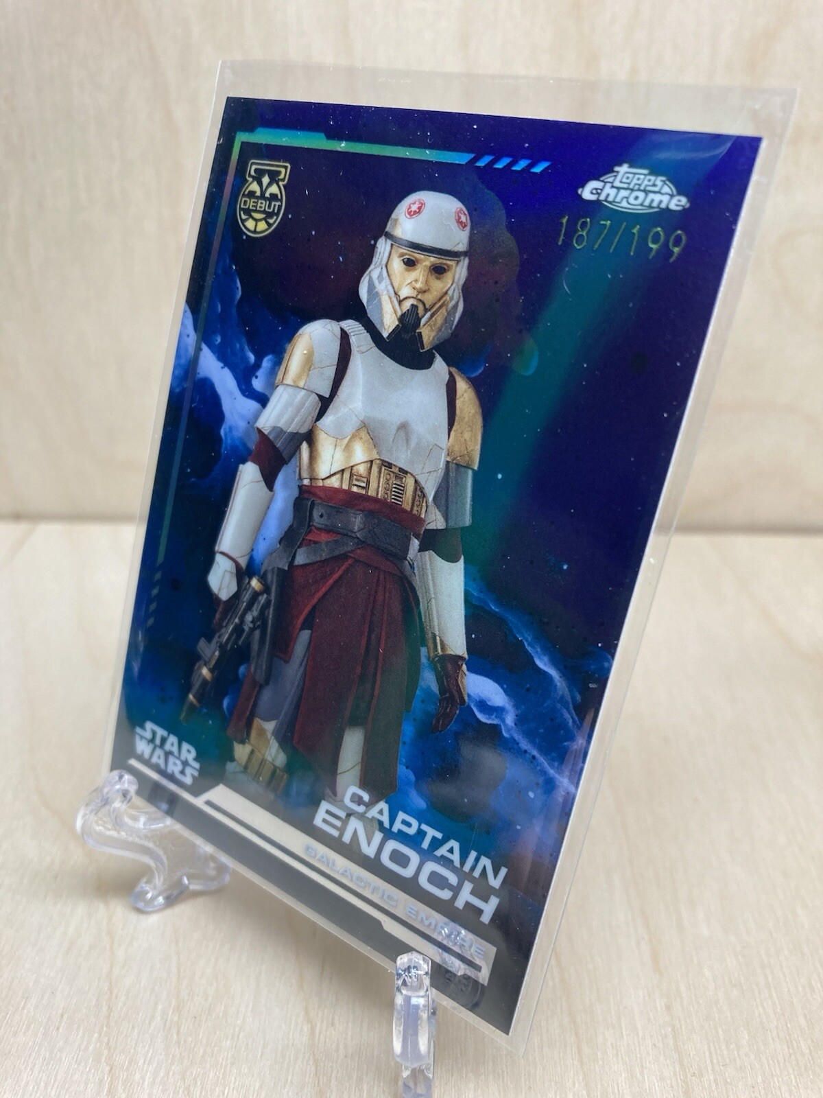2024 Topps Chrome Star Wars Aqua Refractor /199 Captain Enoch #99 - Debut