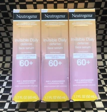 3 Neutrogena Daily Defense Face Serum Sunscreen Broad Spectrum Spf 60+ Exp 12/25