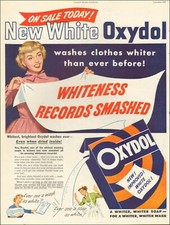 1949 Vintage ad for OXYDOL retro Box detergent Dress Sale 012620