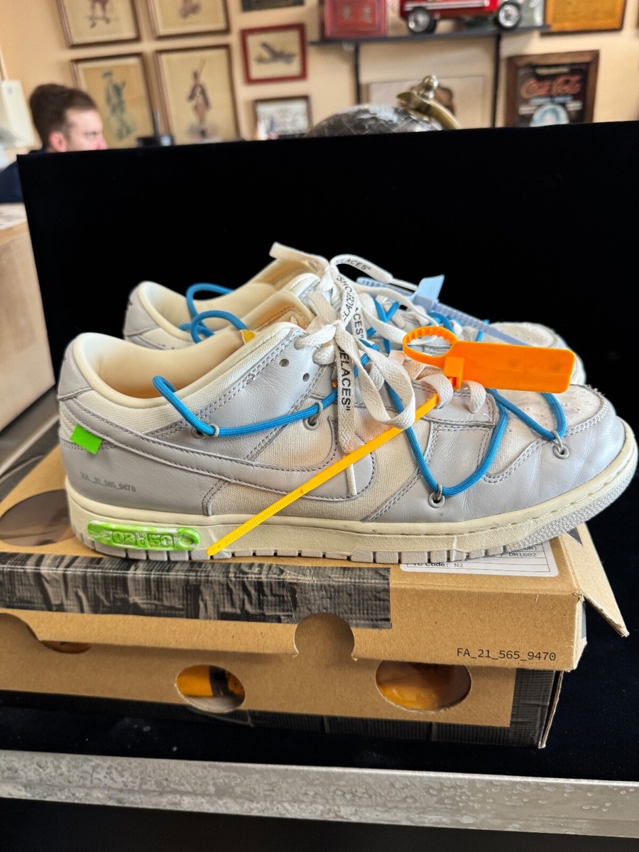 Size 12 - Nike Off-White x Dunk Low Lot 02 of 50 Authentic Exc