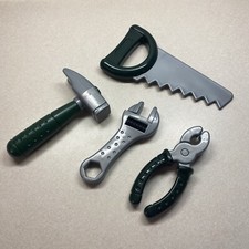 Kids Pretend Play Lot of Plastic Tools Saw, Hammer, Wrench, Pliers