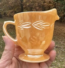 Fire King Peach Luster Laurel Creamer Only MCM Vintage