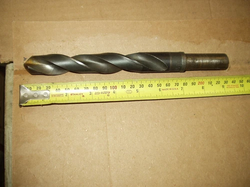 29/32"  HS  Morse 2-Flute  Drill Bit 9" in Length with a 3/4" Straight Shank