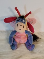 Disney Winnie The Pooh 8" Eeyore Butterfly Easter 2000 Bean Plush