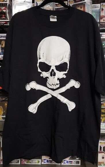Skull Crossbones Skeleton Black T-Shirt Pre-Shrunk New Skull Crossbones Skeleton Black T-Shirt Pre-Shrunk New