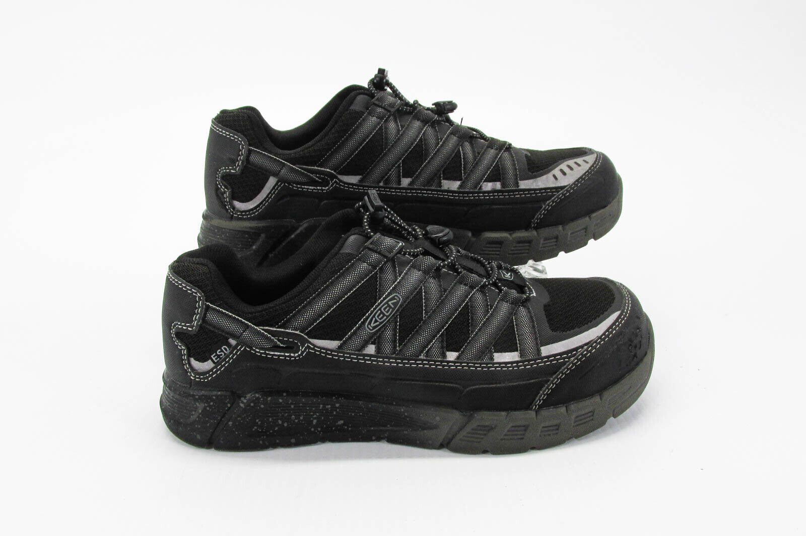 Scarpe Keen Uomo Asheville ESD Taglia 9D Nero EH Sicurezza Punta Alluminio Usate Vq