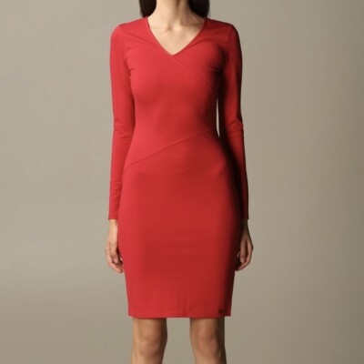 open lace back dress 2001 Giorgio Armani Fully Beaded Ruby Red Silk Tulle Finale Gown