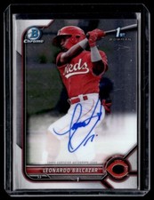 2022 Bowman Chrome Prospects Leonardo Balcazar Auto Cincinnati Reds #BCP-179