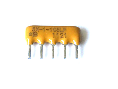 1M, 4x1M, 2%, 5pol. bei 70°0,3W, 4605X-101-105LF, BOURNS, Arrays, 50 Stück