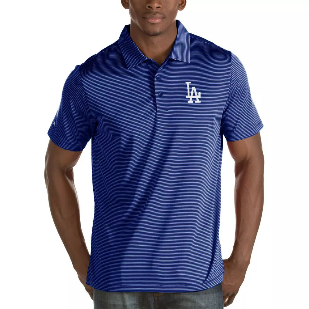 NWT Antigua LA Los Angeles Dodgers Quest Golf Polo Shirt Blue Striped Men  Medium