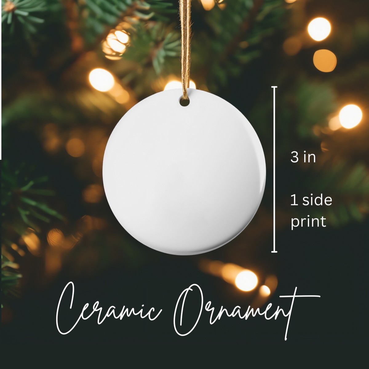 Baby's First Christmas Ornament 2025 Holiday Deer Ceramic Gift