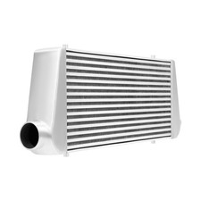 Universal Front Mount Intercooler 27 x 13 x 4in 3 5 Core 3 Inlet 25PSI Aluminum