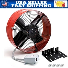 Attic Roof Fan Exhaust Vent Electric Ventilation Thermostat Gable Mount 1300 CFM