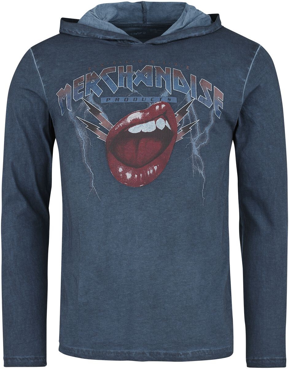 Сценическая коллекция EMP Herren blaues, футболка с надписью mit Kapuze S