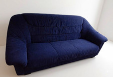 3-Sitzer Sofa-Set 3-teilig Blau einfarbig Pol...