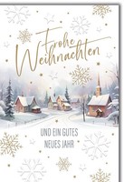 Weihnachten Dorf Im Schnee GlüCkwunschkarte Mit Umschlag